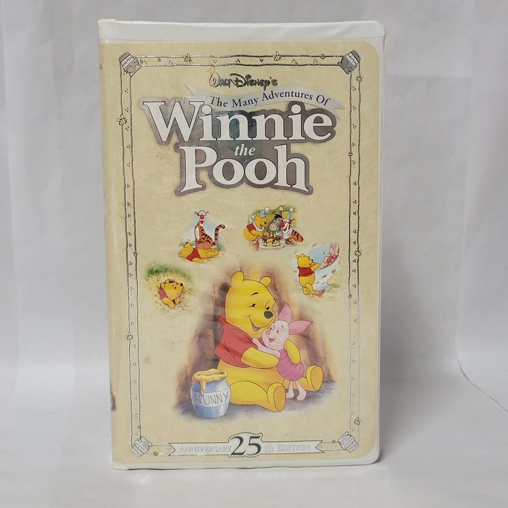 Walt Disney The Many Adventures of Winnie the Pooh 25th‎ Anniversary VHS Tape